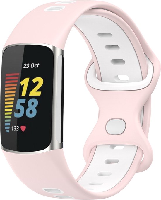 Bracelet silicone Fitbit Charge 5 (rose clair) 