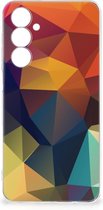 Siliconen Back Cover Geschikt voor Geschikt voor Samsung Galaxy A54 5G Doorzichtig Hoesje Polygon Color