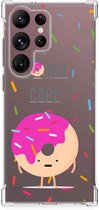 GSM Hoesje Geschikt voor Samsung Galaxy S23 Ultra Shockproof Case met transparante rand Donut