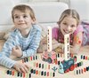 Afbeelding van het spelletje Domino Trein - Domino - Automatisch - 62 Stuks - Domino Express - Speelgoed Trein - Educatief Speelgoed - Peuters - Kinderen