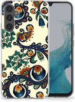 Hoesje maken Geschikt voor Samsung Galaxy A34 Telefoonhoesje met Naam Barok Flower