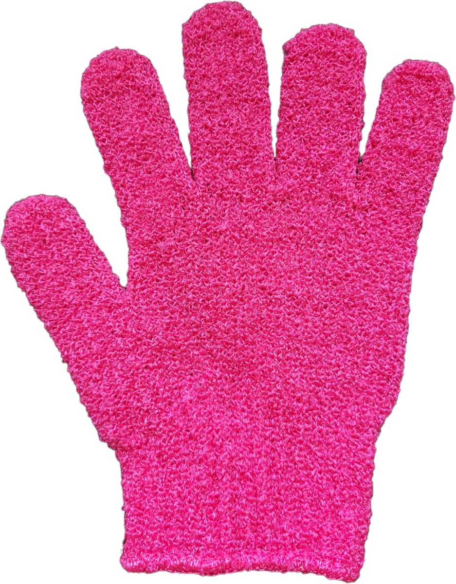 Goedkoopste Scrub handschoenen - scrub washand - scrubhandschoenen - oDaani - Donker roze
