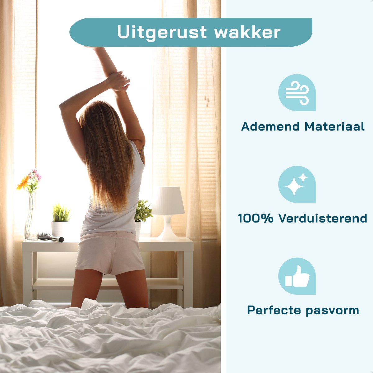 ForDig Ergonomische Slaapmasker - Oogmasker Slaap - 100% Verduisterend - Ademend - Verstelbaar - Wit — afbeelding 5