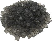 400 Bouwstenen 1x1 plate | Transparant Zwart | Compatibel met Lego Classic | Keuze uit vele kleuren | SmallBricks