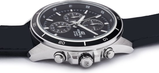 Casio Edifice EFR-526L-2CVUEF Horloge - Leer - Blauw - Ø 42 mm