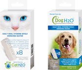 Cat H2O en Dog H2O dental care tabletten voor waterbak, pak a 8 stuks.