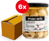 Piacelli - Knoflook met kruiden in zonnebloemolie 190g - Doos 6 stuks