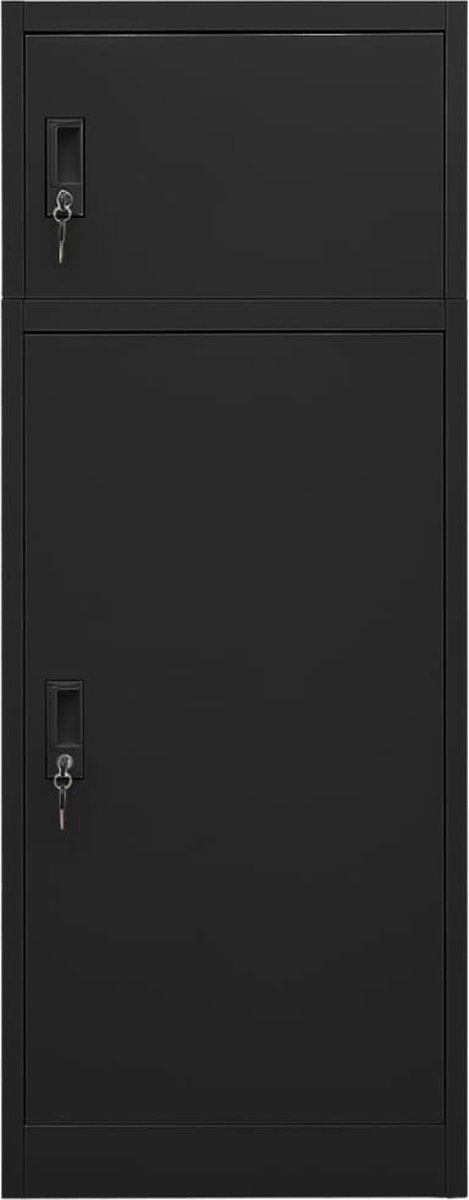 vidaXL - Zadelkast - 53x53x140 - cm - staal - zwart van Vidaxl — afbeelding 3