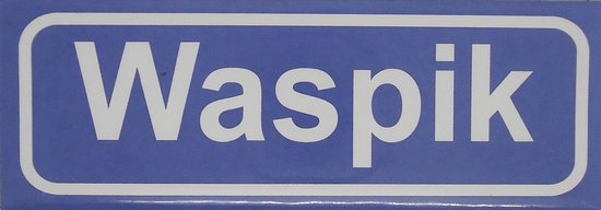 Panneau de nom de lieu aimant pour réfrigérateur Waspik.