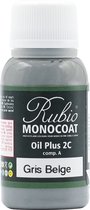 Rubio Monocoat Oil Plus 2C - Ecologische Houtolie in 1 Laag voor Binnenshuis - Gris Belge, 20 ml
