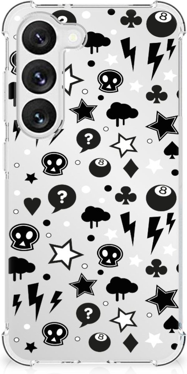 Back Cover voor Extreme Case Samsung Galaxy S23 Silver Punk