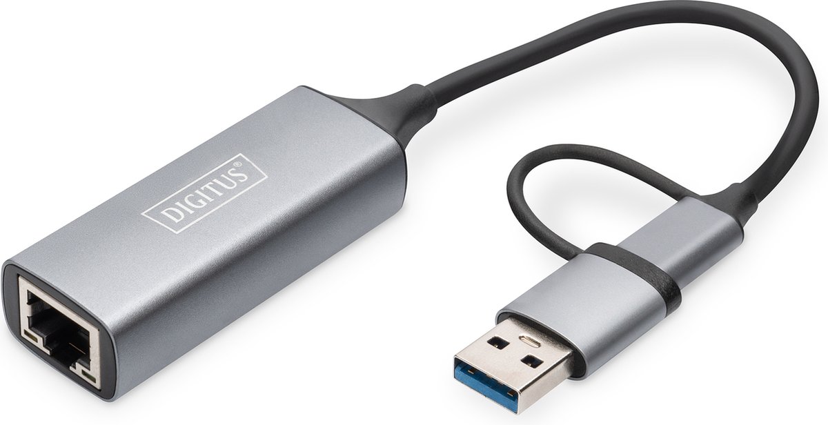 Digitus DN-3028 Netwerkadapter 2.5 GBit/s USB, USB-A 3.0, USB-A 3.1 Gen 1, USB-A 3.2 Gen 1, USB-A