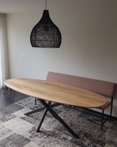 Jason's WOOD - Deens ovale eettafel met matrix-poot 160 x 80