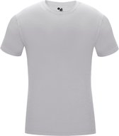 BADGER SPORT - Shirt Met Korte Mouwen - Pro Compression - Diverse Sporten - Volwassenen - Polyester/Elastaan - Heren - Ronde Hals - Ondershirt - Zweet Afvoerend - Zilver - Large