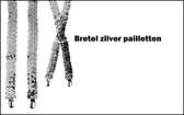 Bretel zilver pailletten - Thema feest festival carnaval festival glitter and glamour gala