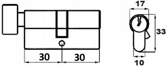 Deurbeslagset model Eliot profielcilinder 72mm - mat zwart + knopcilinder zwart 30/30