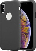Cadorabo Hoesje geschikt voor Apple iPhone X / XS in KWART GRIJS - Hybride beschermhoes met TPU siliconen binnenkant en 2-delige kunststof buitenkant