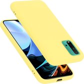 Cadorabo Hoesje geschikt voor Xiaomi RedMi 9T / POCO M3 in LIQUID GEEL - Beschermhoes gemaakt van flexibel TPU silicone Case Cover