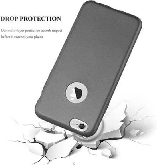 Cadorabo Hoesje geschikt voor Apple iPhone 6 PLUS / 6S PLUS in METALLIC GRIJS - Beschermhoes gemaakt van flexibel TPU silicone Case Cover