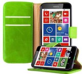 Cadorabo Hoesje geschikt voor Nokia Lumia 630 / 635 in GRAS GROEN - Beschermhoes met magnetische sluiting, standfunctie en kaartvakje Book Case Cover Etui