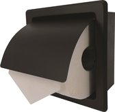 Inbouw toiletrolhouder RVS mat zwart 16.2 x 15.2 x 7 cm
