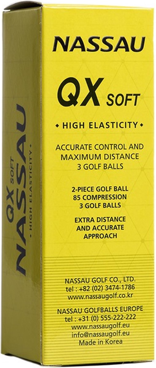 Nassau QX Soft - Golfballen - 12 stuks - Lemon van Nassau — afbeelding 3