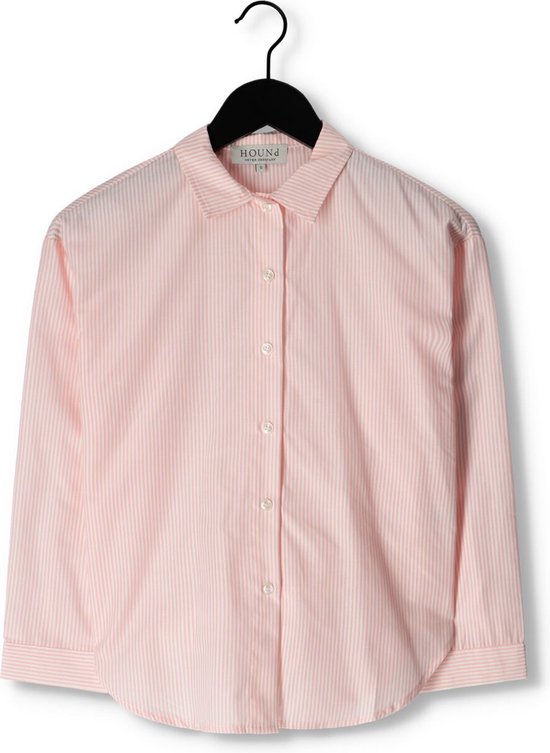 HOUNd Stripe Shirt Meisjes - Jurken - Lichtroze - Maat 176