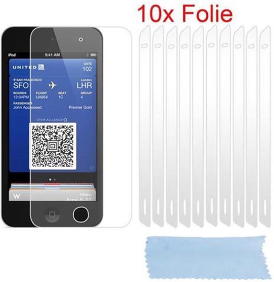 Cadorabo Protecteurs d'écran pour Apple iPod Touch 5 - Films de protection en HIGH CLEAR - 10 pièces de film de protection hautement transparent contre la poussière, la saleté et les rayures