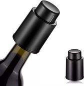 Happy Cook® Wijn Vacuümpomp - Wijnstopper – Wine Saver – Wijndop – Met Datumschaal - Zwart