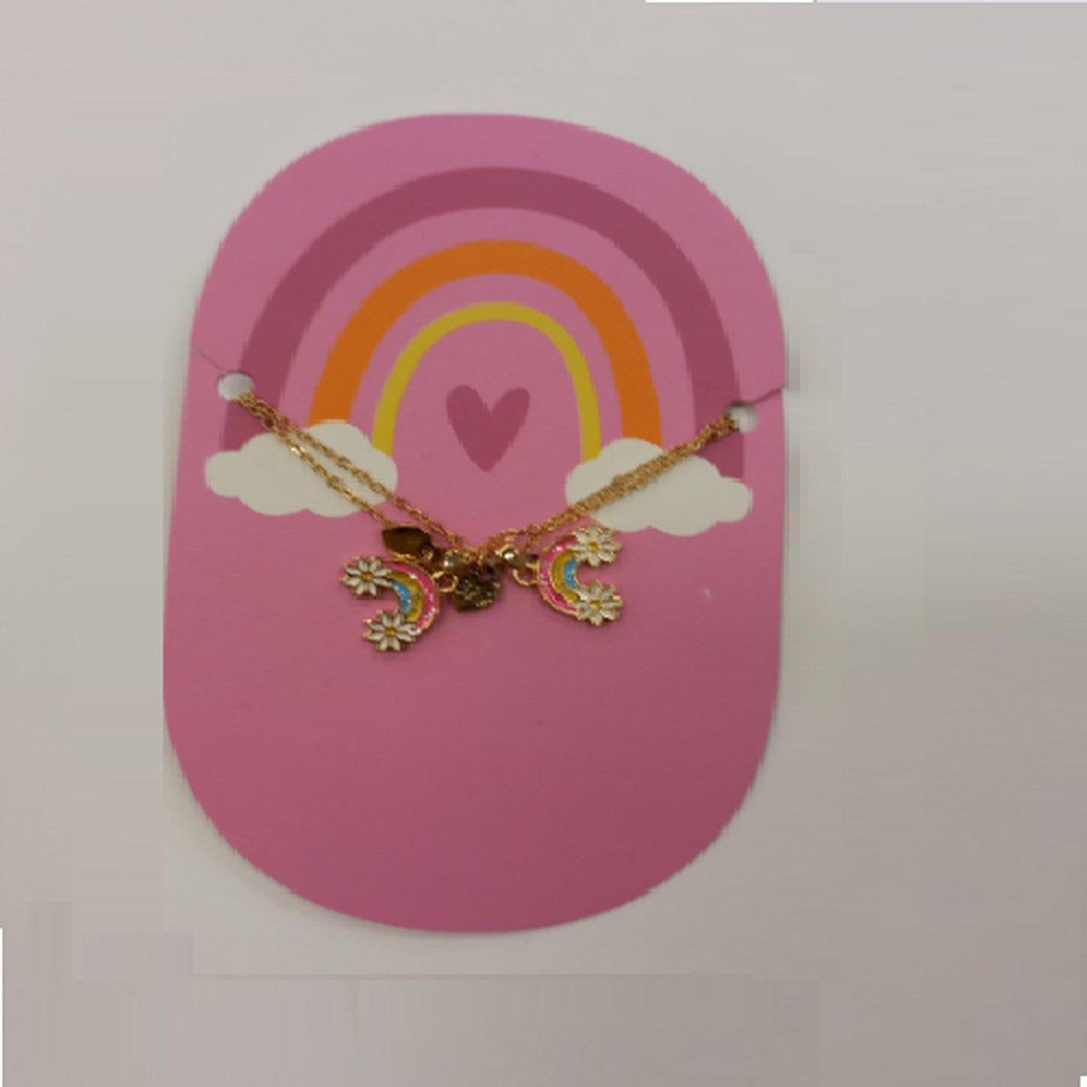 BFF Ketting regenboog goudkleur
