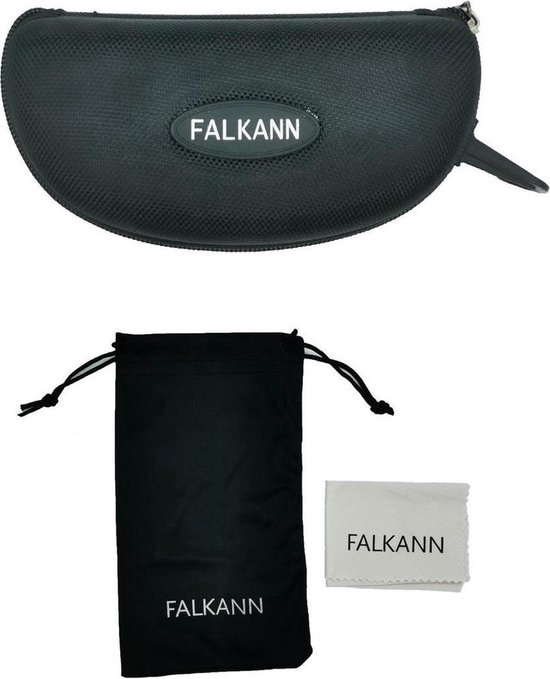 Falkann Fietsbril- Universele Sportbril Heren en Dames - UV400 Bescherming - Gepolariseerd - Lichtgewicht - Wit - Falkann