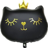 Folie ballon Cat Princess zwart - kat - poes - folie - ballon - decoratie