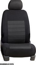 Pasvorm stoelhoezen set (stoel en stoel) Citroen Berlingo / Peugeot Partner / Opel Combo / Toyota Proace City 2018 t/m heden - Stof zwart