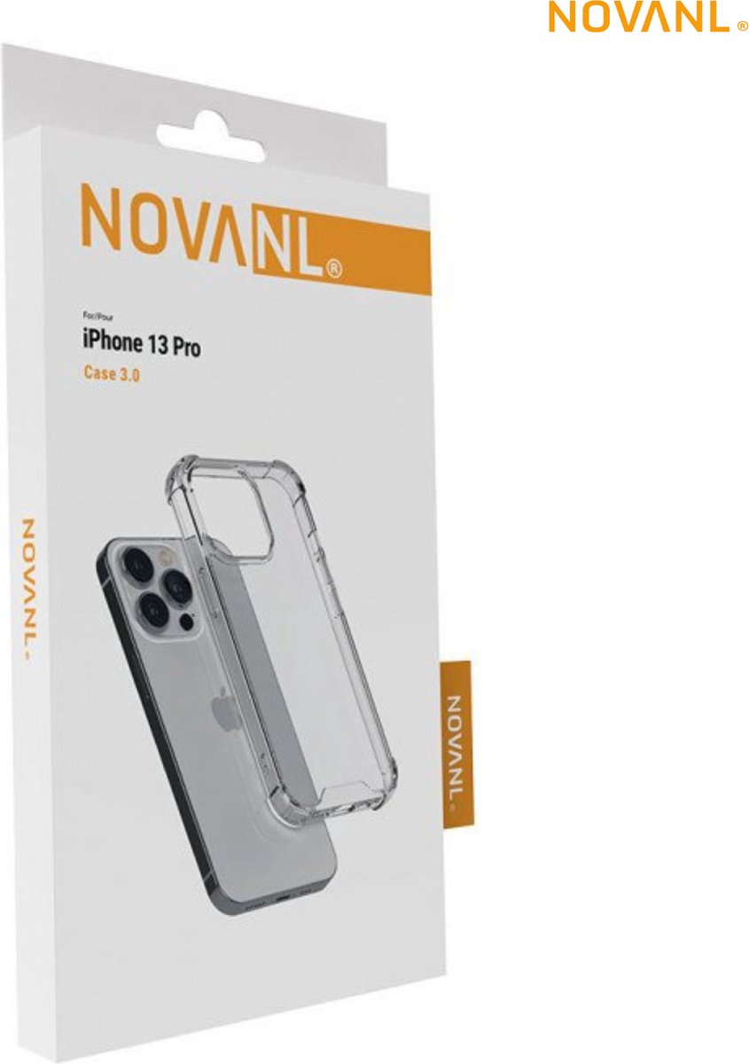 NovaNL Case 3.0 iPhone 13 Pro transparant hard/zacht silicone