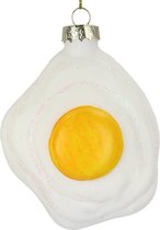 Kersthangers - Ornament Egg Glass White 9.5cm
