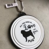 MyDogGifts - Opvouwbare Honden Drinkbak – Pug