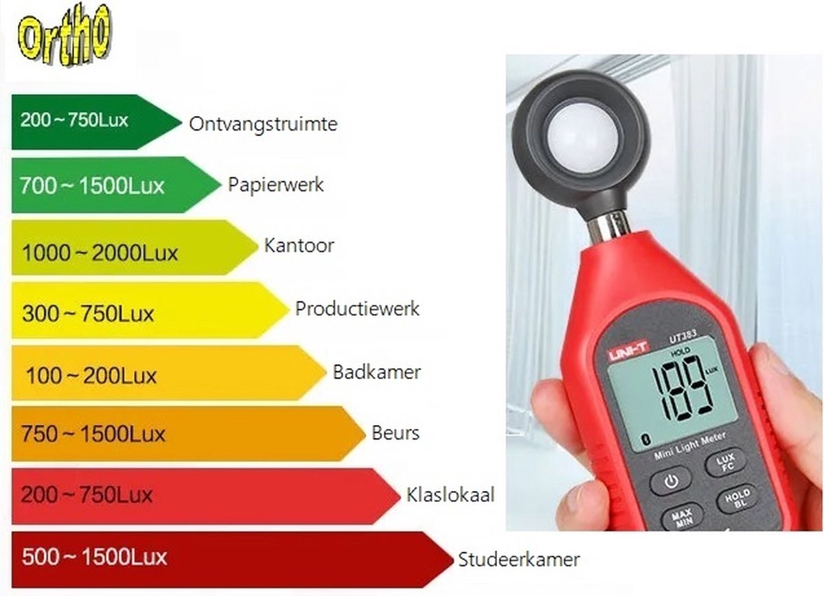 Velleman Digitale Luxmeter 0-200000 Lux Draagbaar Meting Velleman Medidor De Luz Digital, Función Máxima/min, 0-200,000 Lux Draagbare Luxmeter 200000 Lux