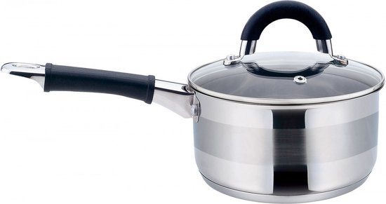 Top Choice - steelpan / sauspan met deksel - rvs - 0,5 liter