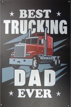 Wandbord Transport Vrachtwagen - Best Trucking Dad Ever