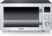 Severin MW 7777 micro-onde Comptoir Micro-ondes grill 25 L 900 W Noir, Acier inoxydable
