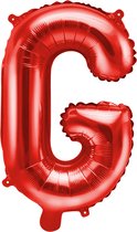 Folieballon letter G - 35cm rood