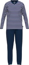 CECEBA Canberra heren pyjama - V-hals - blauw gestreept - Maat 9XL