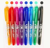 Uitwisbare pennen inclusief gum dop- 8 stuks- Diverse kleuren- Uitwisbare pen- Erasable pen- Uitwisbaar- Uitgumbaar- Rollerball pen- Gumbaar- Wisbaar- Uitwisbare inkt- Uitwisbare pen navulling