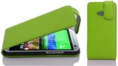 Cadorabo Hoesje geschikt voor HTC ONE M8 MINI in APPEL GROEN - Beschermhoes in flip-design Case Cover van getextureerd imitatieleer
