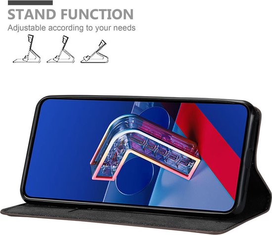Coque Cadorabo pour ZenFone 7 Asus MARRON CAFÉ - Pochette de protection à fermeture aimantée