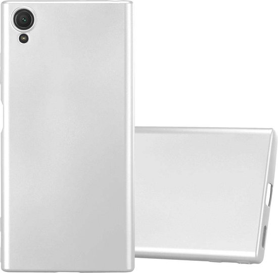 Coque Cadorabo pour Sony Xperia XA1 PLUS en ARGENT MÉTALLIQUE - Coque de protection en silicone TPU souple