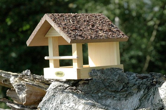 Vogelhuisje-voederhuisje hout 25 cm - vogelvoederhuisje - vogelvoer
