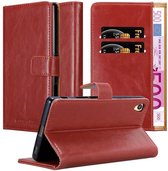 Étui Cadorabo pour Sony Xperia Z5 PREMIUM en ROUGE VIN - Housse de protection avec fermeture magnétique, fonction support et poche pour cartes Book Case Cover Etui