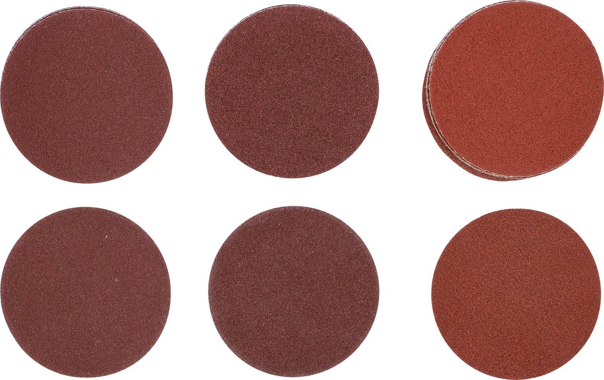 BGS - 30 x - Rond schuurpapier - voor exentrische ronde schuurmachine - Ø 75 mm | K 60 - 80 - 120 | 30 stuks - BGS70195