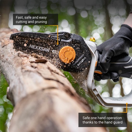 Mini Kettingzaag Chainsaw 6'' Nexxsaw® - 18V - Excl. batterij en oplader - Met deze compacte kettingzaag zaag je snel en gemakkelijk takken en andere houtsoorten - Maxxpack van MINI — afbeelding 5